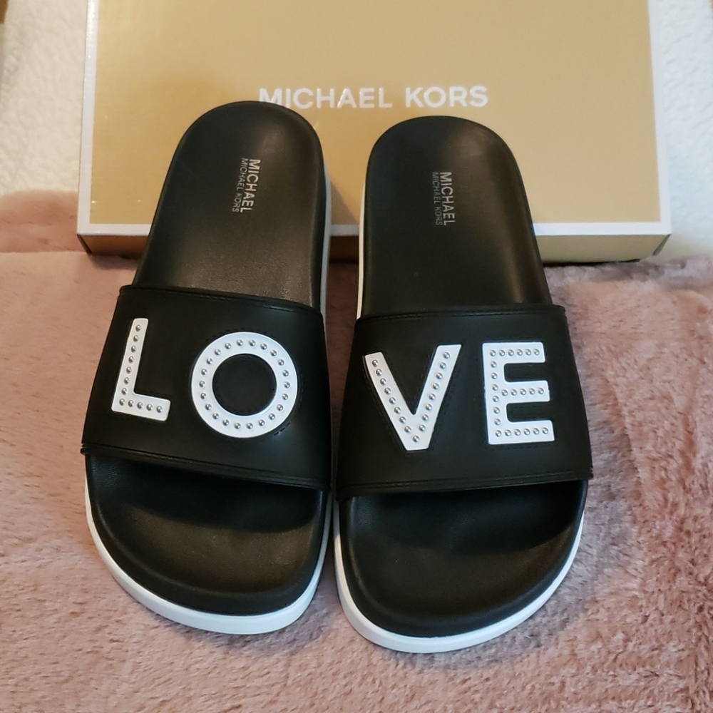 Michael Kors LOVE platform sandals